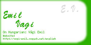 emil vagi business card