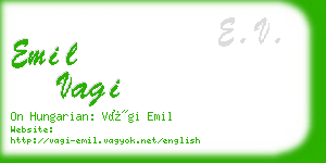 emil vagi business card